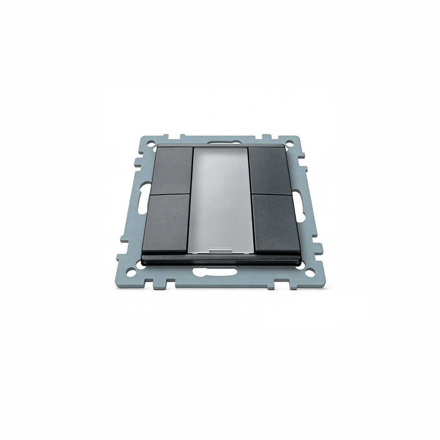 KNX 2-Gang Push-button System M 4 Buttons with Bus Coupler